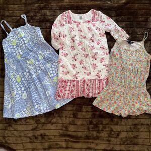 Pair of Girls Size M (8) Dresses + Ralph Lauren Romper in Super Clean‎ Condition